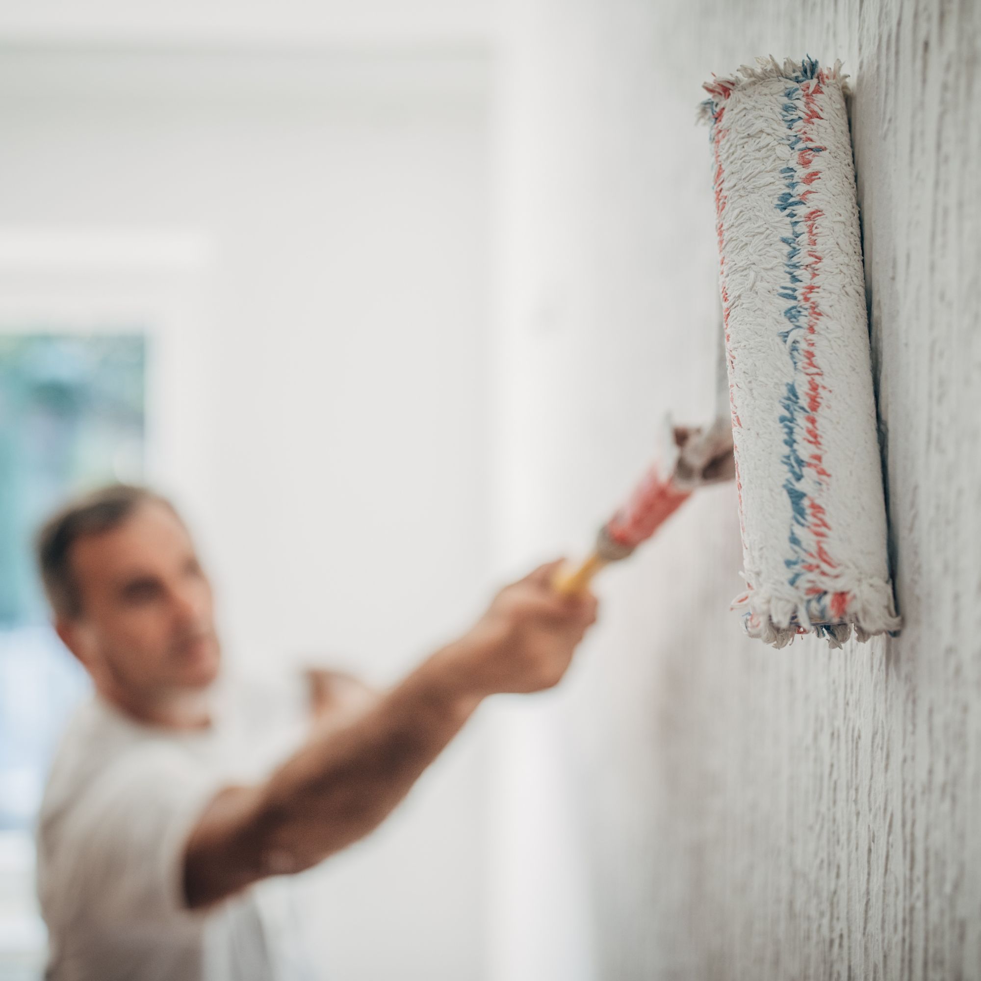 Careful interior decorating work in a bright residential room
